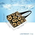 thumbnail image 6 of HAWEE Sunflower Tote Bag with Zipper for Women Inside Mesh Pocket Heavy Duty Casual Cloth Shoulder Handbag Outdoors, Sunflower Yellow, 6 of 7