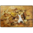 thumbnail image 4 of Dreamtimes Cute Fall Dog Area Rug, 36"x24" Autumn Yellow Puppy Non-Slip Washable Indoor Door Mat, Absorbent Floor Mat for Bedroom Kitchen Entryway Bathroom, 4 of 7