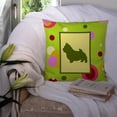 thumbnail image 3 of Green Fabric Decorative Pillow with Dog Silhouette, 3 of 4