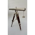 thumbnail image 3 of Vintage Brass Nautical Telescope with Tripod Stand – Chrome Finish Decorative Telescope for Home & Office Decor, 3 of 5