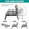 thumbnail image 2 of Slsy Folding Chair for Bedroom and Living Room, 3 in 1 Folding Lounge Chair with Removable Cushion for Indoor Outdoor, Folding Cots Sleeping Cots for Adults, 2 of 10