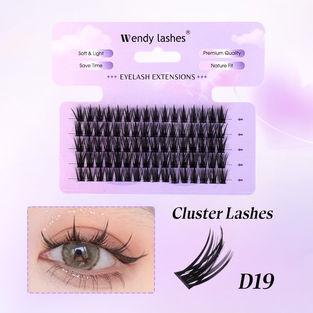 Wendy Lashes Cluster Lashes 16rows Large Tray 10D+20D/30+40D Mix DIY Clusters Soft Lashes Extension Mixed Tray Faux Mink Lash