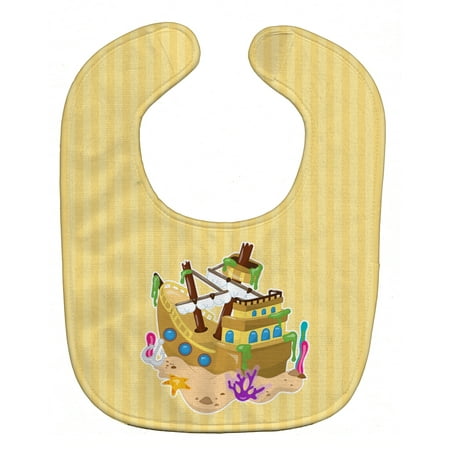 Caroline's Treasures Baby Bib, Pirate Ship