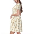 thumbnail image 2 of Balery Funny Pigs Vestidos sueltos de manga corta para mujer, vestidos de verano 2025, vestidos casuales de corte A con vuelo., 2 of 6