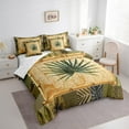 thumbnail image 3 of Feelyou Summer Leaf Plant Bedding Comforter Set 7pcs, Jungle Botanical Queen Bedding Sets, Rustic Farmhouse Plant Reversible Queen Sheet Sets, Breathable Home Decor, 3 of 8
