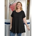 thumbnail image 4 of Plus Size Tops for Women Casual Short Sleeves T Shirts Flowy Blouses, 4 of 5