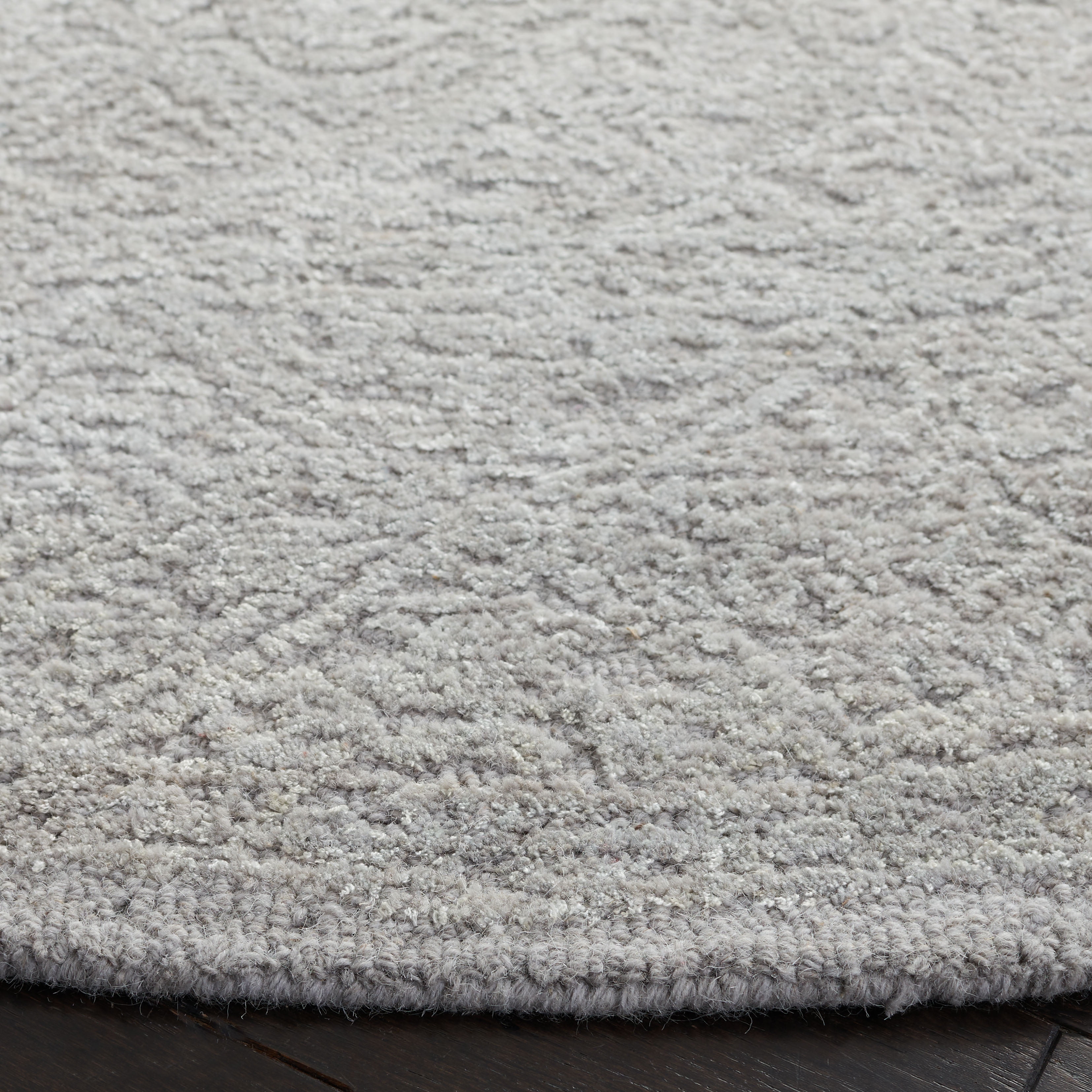 SAFAVIEH Martha Stewart Tufted Wool Area Rug, Grey, 6' x 6' Round