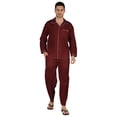 thumbnail image 1 of Inkmeso Men's Cotton PJs Solid Sleepwear Lounge Wear Top & Bottom Pajama Set, 1 of 7