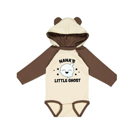 

Inktastic Cute Nana s Little Ghost with Stars Gift Baby Girl Long Sleeve Bodysuit