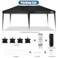 thumbnail image 6 of HOTEEL 10'x20' Pop up Canopy,Waterproof Outdoor Commercial Instant Tent,for Parties Beach Camping Event Shelter Wedding,Black, 6 of 8