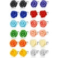 thumbnail image 2 of 12 Pairs Assorted Colors Resin Rose Flower Earring Studs Set Stainless Steel Post,Nickel-free, 2 of 7