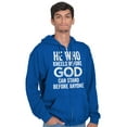 thumbnail image 5 of He Who Kneels Before God Can Stand Zip Up Hoodie Men's Women's Brisco Brands S, 5 of 6