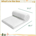 thumbnail image 5 of Christmas Fake Snow Blanket Rolls, Artificial Decorative Snow Fiber Fluffy Snow Carpet, Village Party Favors Display Photo Prop for Christmas(59 x 31in), 5 of 5