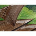 thumbnail image 4 of Ambesonne Outhouse Quilted Bedspread Set 3 Pcs, Farm House Chalk Heart, Queen Size, Brown Blue and Green, 4 of 5
