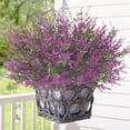 thumbnail image 6 of 8 Bundles Fake Flowers Artificial Lavender Faux Plastic Flowers for Home Wedding Kitchen Garden Patio Window Box Decoration (Fushia), 6 of 7