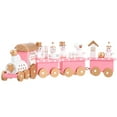 thumbnail image 1 of Shisuyan Christmas Train Desktop Train Four Section Train Table Train Decor Wooden Train Decor Christmas Theme Decor Table Ornament, 1 of 8