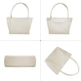 thumbnail image 3 of LassZone Soft PU Leather Tote Bag for Women Large Work Tote Handbag Top Handle Satchel Purse Weekender Bag Casual Shoulder Bags for Travel Beach Gym, 3 of 7