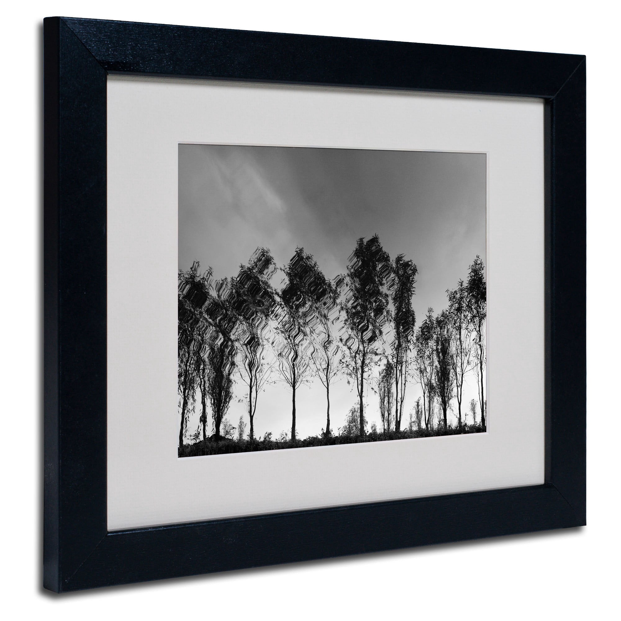Trademark Fine Art "Xochimilco" Matted Framed Art by Moises Levy, Wood Frame