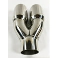 thumbnail image 4 of Wesdon Automotive Stainless Dual Exhaust Tip, 2.50" Inlet, 3.00" x 9.50" Long, Round Double Wall, 4 of 6
