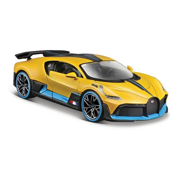 2019 Bugatti DIVO Hardtop Sports Car, Yellow - Showcasts 38526YL - 1/24 Scale Diecast Model Car