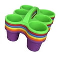 thumbnail image 1 of pitrice 6x Home Office Classroom Portable Organizer Stackable Plastic Cup Holder Basket With Handle Plastic Drink Cup Holder type+2, 1 of 6