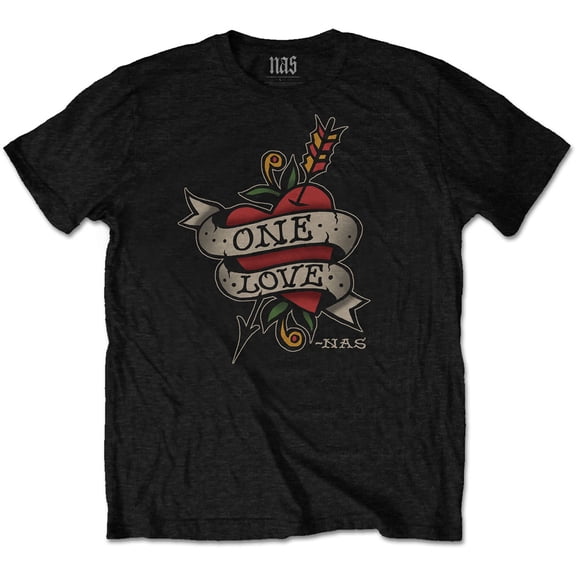 Nas Unisex T-Shirt Love Tattoo (Medium)