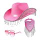 thumbnail image 1 of Cowboy Hat Adultos Adultos COWGIRL HAT FOR MUSIC Festival Conciertos Eventos Favor Rosa, 1 of 8