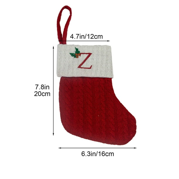 Decoraciones Del Árbol de Navidad Cartas Grandes de Navidad, Calcetines de Navidad, Rayas Lindas, Colgante Del Árbol de Navidad, Decoraciones de Vacaciones Árbol de Navidad Pequeño