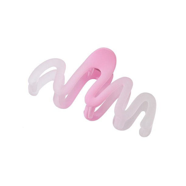 Dopamina-Pinza para el pelo para mujer y niña, horquilla para cola de caballo, Color cremoso, línea de onda geométrica, garra para el pelo, accesorios para el cabello