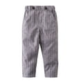 thumbnail image 2 of StylesILove Toddler Little Boy Classic Chino Pants with Suspenders (Grey Striped, 80/1-2 Years), 2 of 3