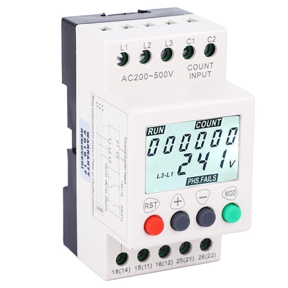 Tebru Phase Failure Protection Relay, Phase Protection Relay, RD6W LCD