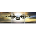 thumbnail image 2 of 3 Panels Plane Picture Aviation Art Airplane Decor Vintage Airplane at Sunset Old Paper Aircraft Art Plane Decor Stretched and Framed Vintage Airplane Print for Home Decor, 3 pcs/set, 2 of 6