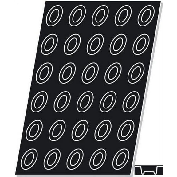 Flexipan, Oval Savarin 1.62 Oz, 70mm x 50mm x 22mm Deep 2-3/4" x 2" x 7/8" Deep, 30 Cavities