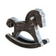 thumbnail image 5 of Caballo mecedor de madera para decoración de mesa, arte, mobiliario, artesanía, centro de mesa, adorno Gris, 5 of 9