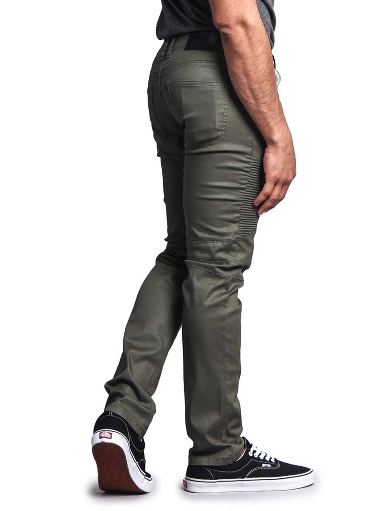 Coated store moto jeans