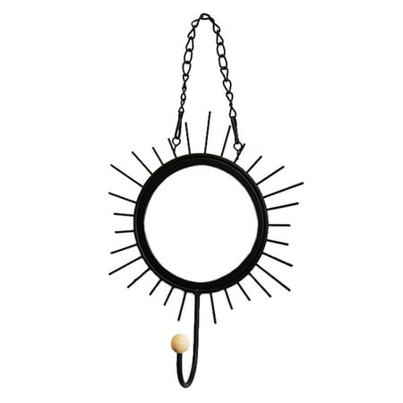 Wrought Iron Wall Hanging - Wall hanging simple wrought iron hook mirror