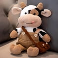 thumbnail image 5 of Juguetes de peluche de vaca peluda 14 pulgadas almohada de leche grande almohada de vaca suave almohada de vaca peluda almohada de bebé adulto ternera café oso cabeza de oso bolsa marrón, 5 of 5