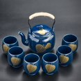 thumbnail image 1 of Black Glaze Large Capacity Tea Set Simple Ceramic Handle Pot Tea Cup Set Home Office Gift Giving, 1 of 6