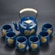 thumbnail image 1 of Juego de té de gran capacidad con esmalte negro, tetera de cerámica sencilla con asa, juego de taza de té, regalo para el hogar y la oficina, 1 of 6