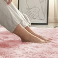 thumbnail image 4 of Fluffy Runner Rugs, Fluffy Area Rugs for Living Room, Soft Shag Teal Kids Rug,Fuzzy Bedside Rug for Kids Boys Girls Bedroom Home Decor 62.99x23.62in,Pink, 4 of 6