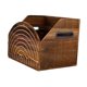 thumbnail image 1 of Caja de discos de vinilo, caja de madera para guardar álbumes, con asa cómoda, organizador de discos de CD de para CD, libros, archivos,, 1 of 9