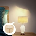 thumbnail image 3 of BELOVING Ceiling Lamp Cover Rattan Weaving Light Decor Home Decoration Rustic Table Checkered 22x14cm, 3 of 9