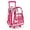 Hot Pink, variant on K-Cliffs High Quality Rolling Clear Backpack Heavy Duty See-Through School Bag Student Bookbag Unisex Transparent Travel Daypack with Wheels Black