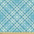 thumbnail image 2 of Ambesonne Plaid Fabric by the Yard Upholstery, British Diagonal Square Check, 1 Yard, Sky Blue Blue, 2 of 5