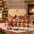 Christmas Nativity Set, Mini Resin Holy Family Figurines with Keepsake ...