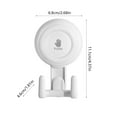 thumbnail image 3 of Uutvmp Heavy Duty Hooks Suction Cup Hooks, Easy to Install No Drilling Removable Wall Hooks Towel Hanger Bathroom Waterproof, White, 3 of 7