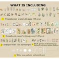 thumbnail image 2 of 260pc Vintage Scrapbook Supplies Aesthetic Scrapbook Stickers Diary, Gift Wrap Cottage, 2 of 5