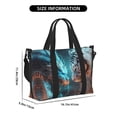 thumbnail image 2 of Travel Duffle Bag Blue Dragon and White Tiger Travel Tote Bags Carry on Luggage Waterproof Weekender Bags with Top Handle Adjustable Shoulde Strap for Travel Gym, 2 of 5