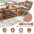 thumbnail image 5 of GVN 2-Tier Patio Coffee Table with Slatted Tabletop and Shelf, Teak Wood Side Table with Storage, Indoor and Outdoor Wooden Furniture for Deck, Porch, Balcony, Living Room, 5 of 7