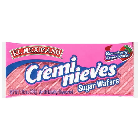 El Mexicano Creminieves Strawberry Sugar Wafers, Galletas Fresa, 7.5 oz